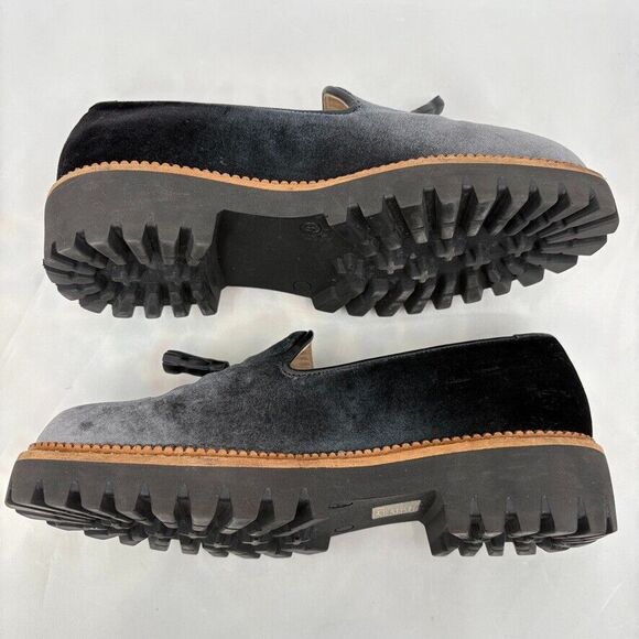 Jon Josef Gogo Gray Velvet Tassel Loafers, Size 37 EU (7 US), Old Money Academia - Picture 4 of 11